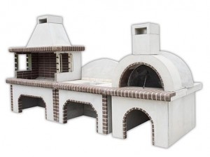 Set Barbeque Oven Washbasin HARMONY Chocola